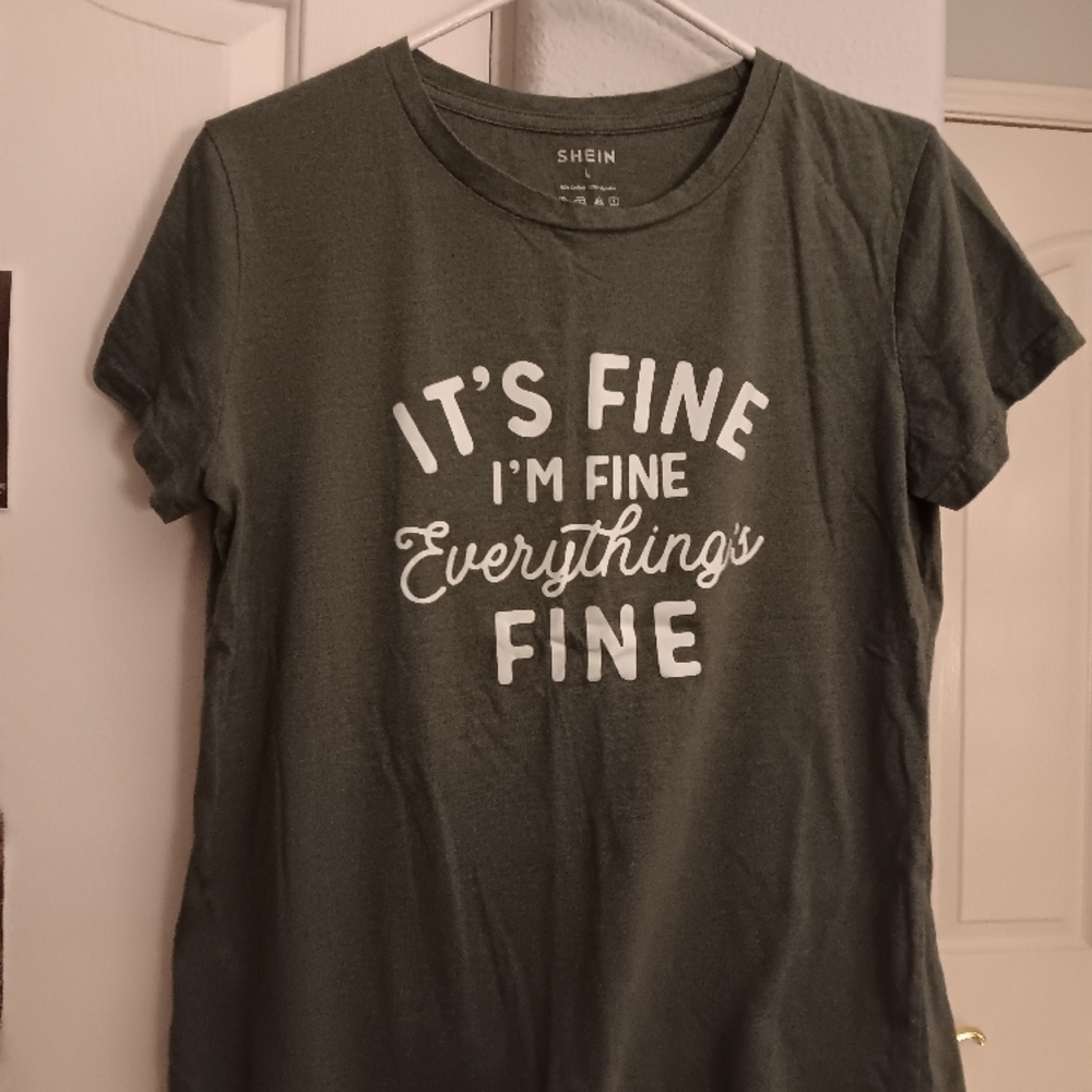 SHEIN Olive Green Graphic Tee